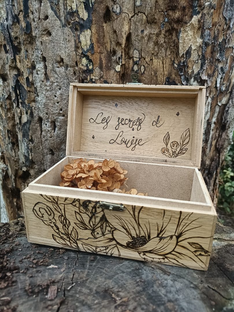 niymaea coffret bois souvenirs personnalise prenom