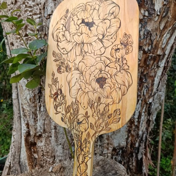 Niymaea bois planche apero poetique florale artisanal