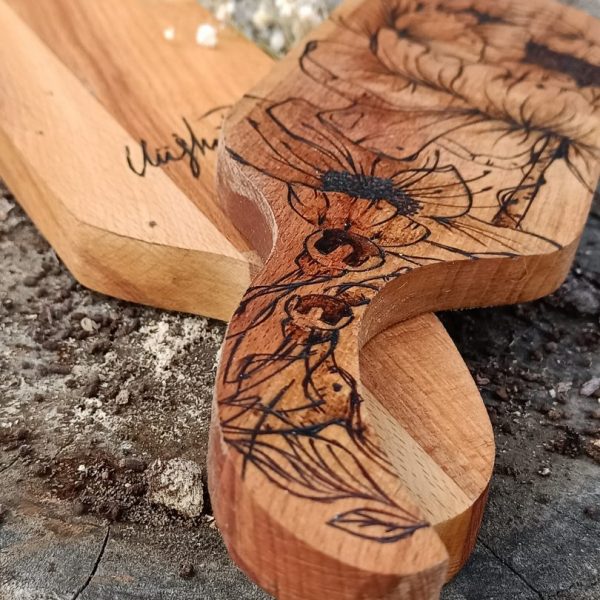 Niymaea bois planche apero poetique onirique fait main