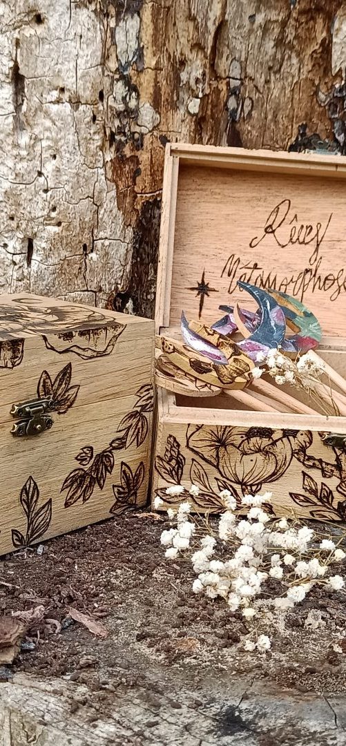 Niymaea coffrets broches feerique bois