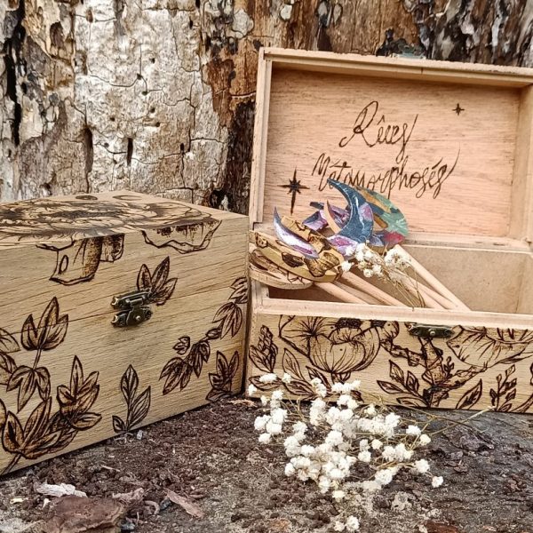 Niymaea coffrets broches feerique bois