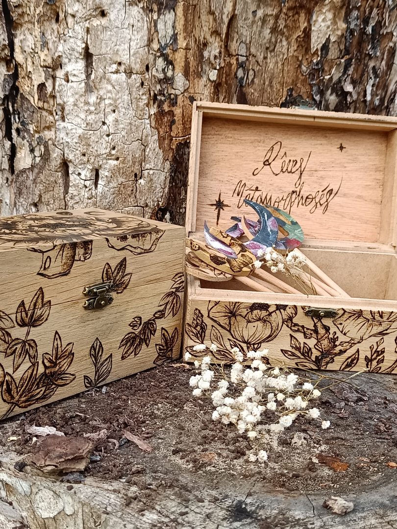 Niymaea coffrets broches feerique bois