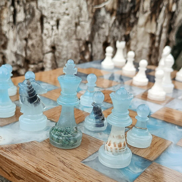 Niymaea jeu d echecs echiquier bois poetique ocean