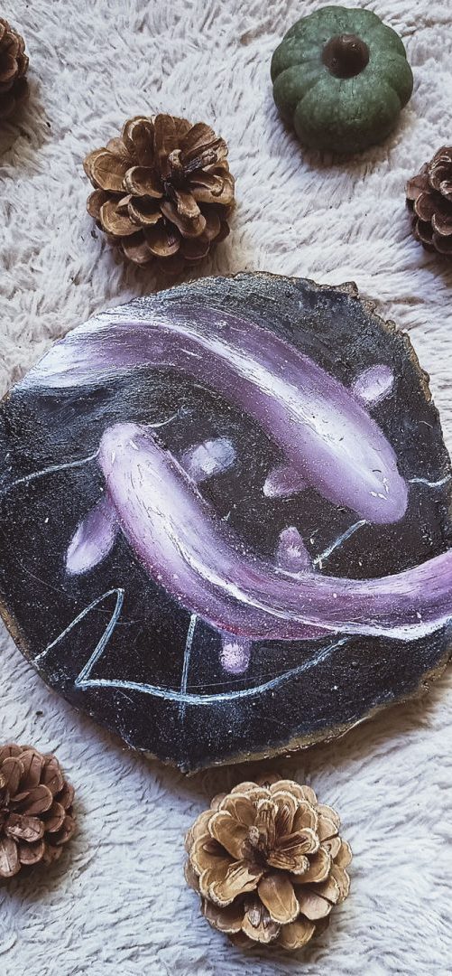 Niymaea peinture sur bois decoation table poetique personnalisation