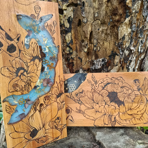 Niymaea planche en bois poetique apero